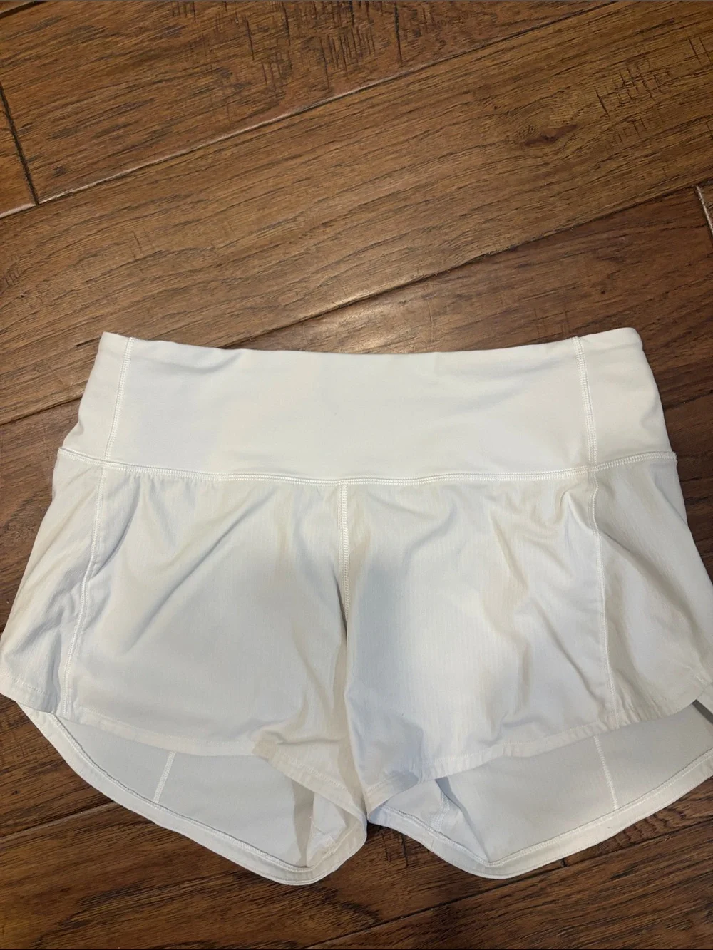 lululemon athletica White Women's Athletic Shorts with Zip Pocket